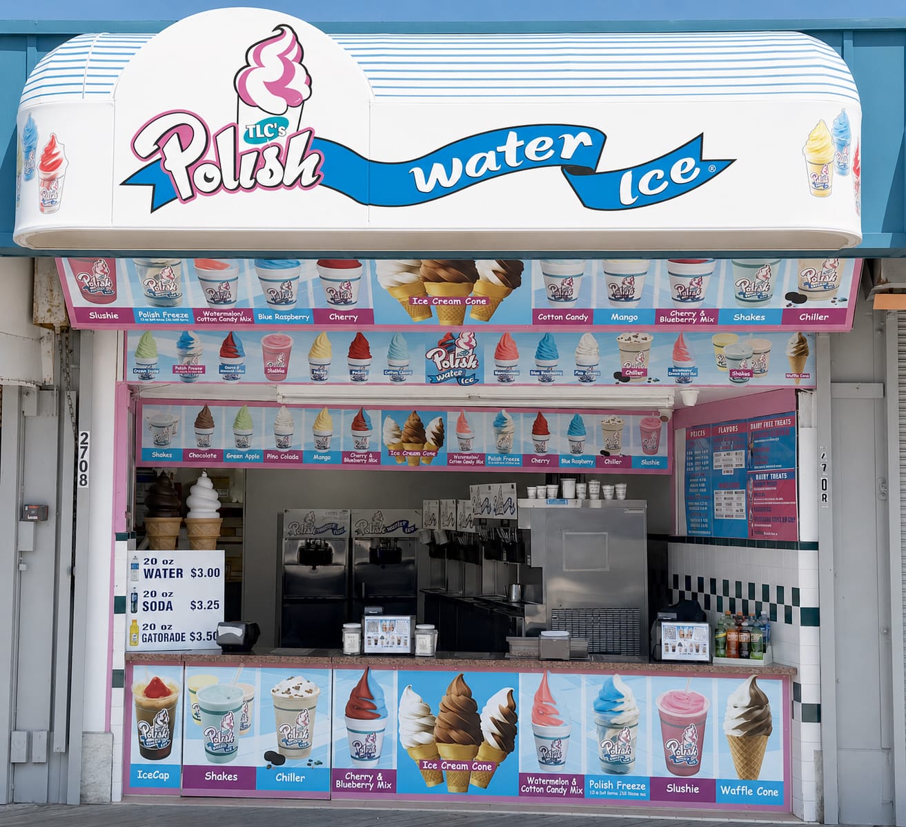 Polish Water Ice stand at 2708 Boardwalk, Wildwood, NJ 08260