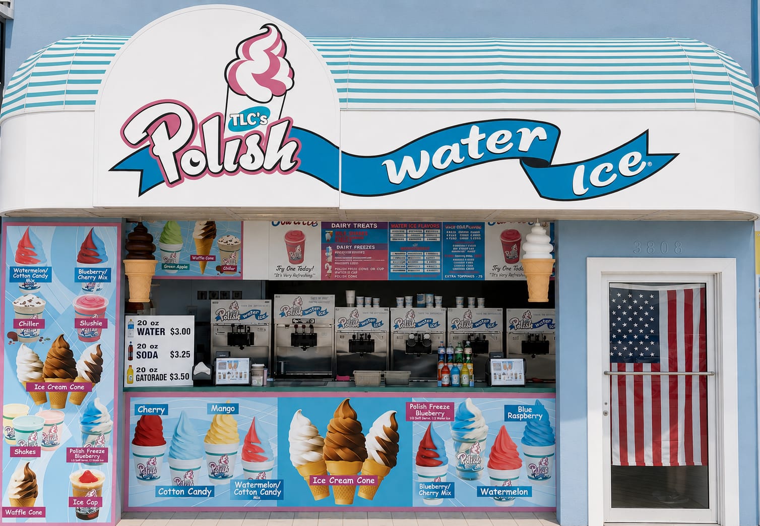 Polish Water Ice stand at 3808 Boardwalk, Wildwood, NJ 08260